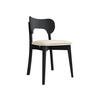 WOHNZIMMER STUHL KT64, Holzfarbe: Schwarz - Schwarz/Naturfarben, Holz/Textil (48/80/51cm) - MIRJAN24