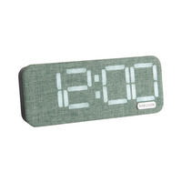 WECKER Roanne LED - Grün - 17,6/6,6 cm - Grün, Kunststoff/Textil (17.6/6/17cm) - Karlsson