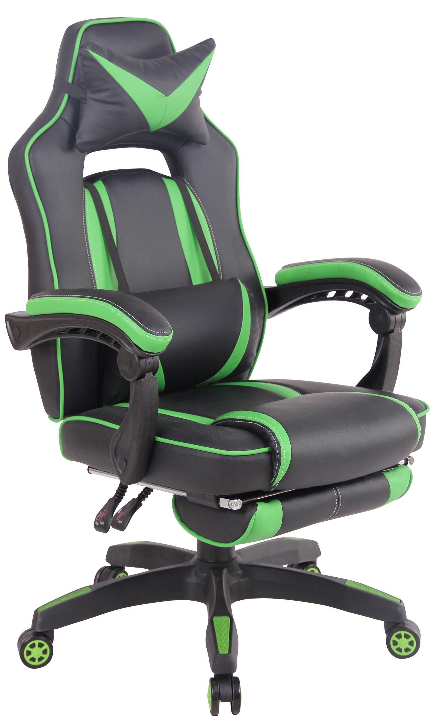CLP Gamingstuhl Grün, Schwarz 68x114x61 cm