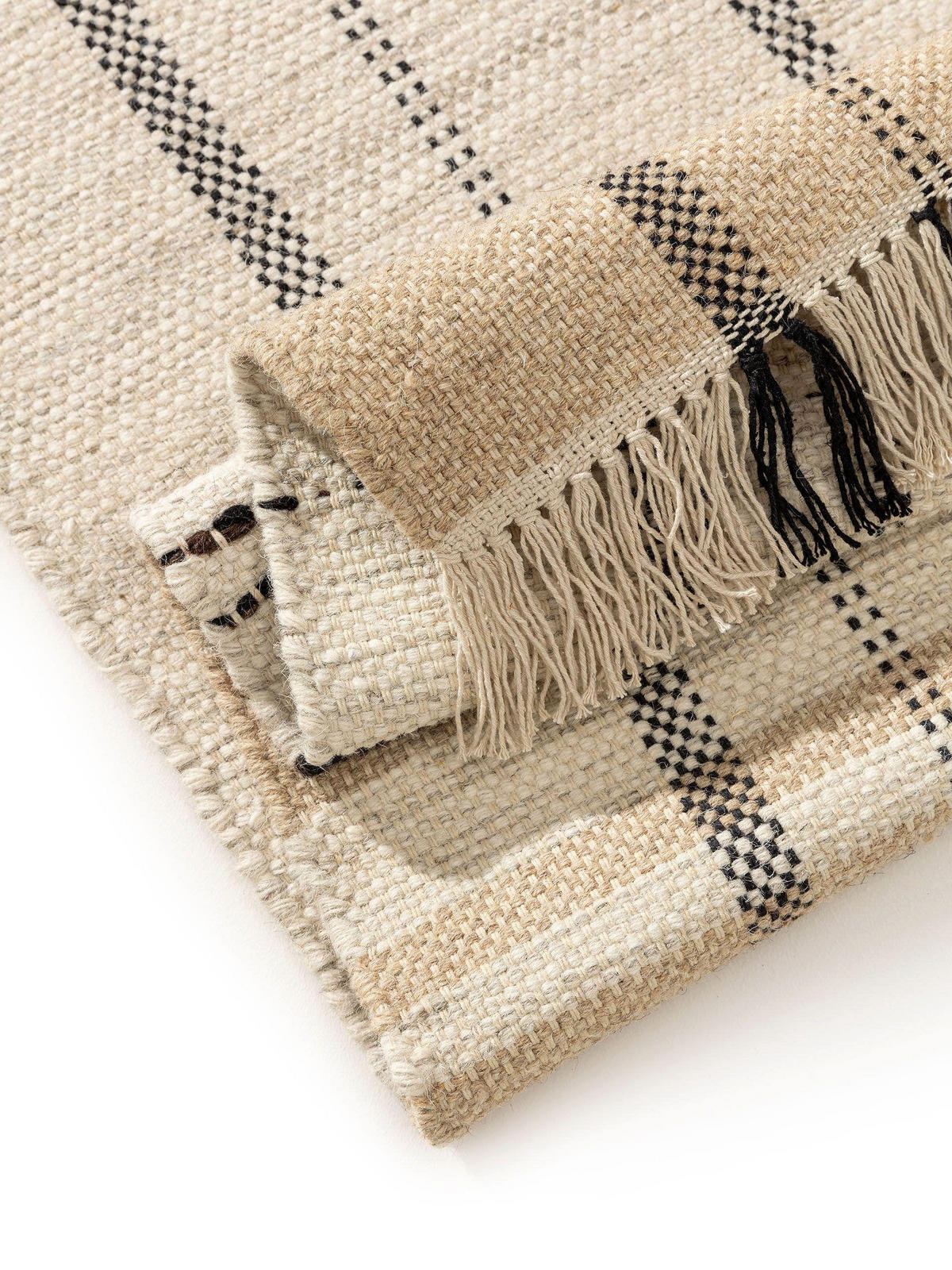 WOLLTEPPICH Bahati Beige 120x170 cm - Beige, Textil (120/170cm) - benuta Pop