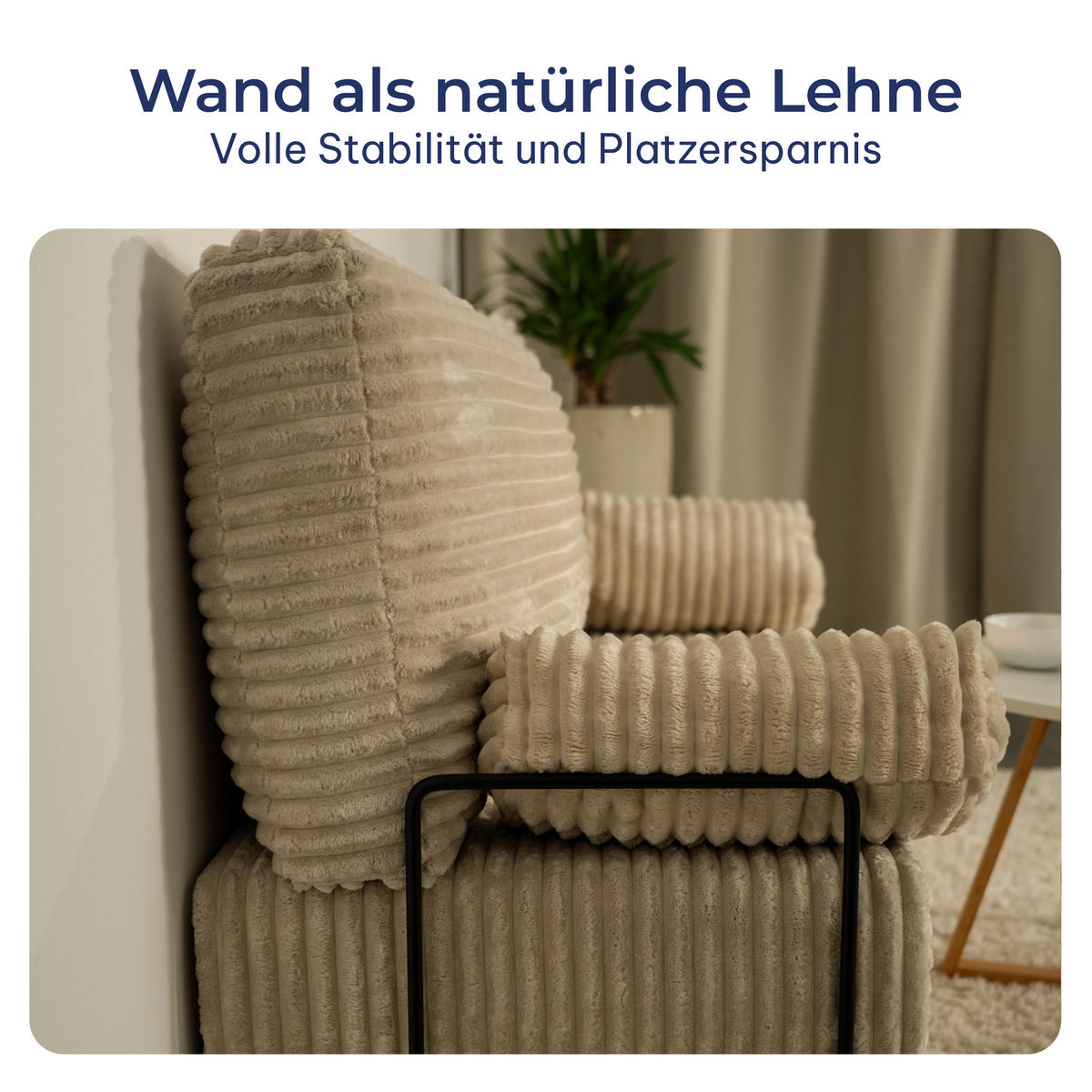 ECKSOFA NOTIA modulares Boneless Sofa mit Schlaffunktion Orange Cordstoff - Orange, Textil (200/120cm) - MASSENO