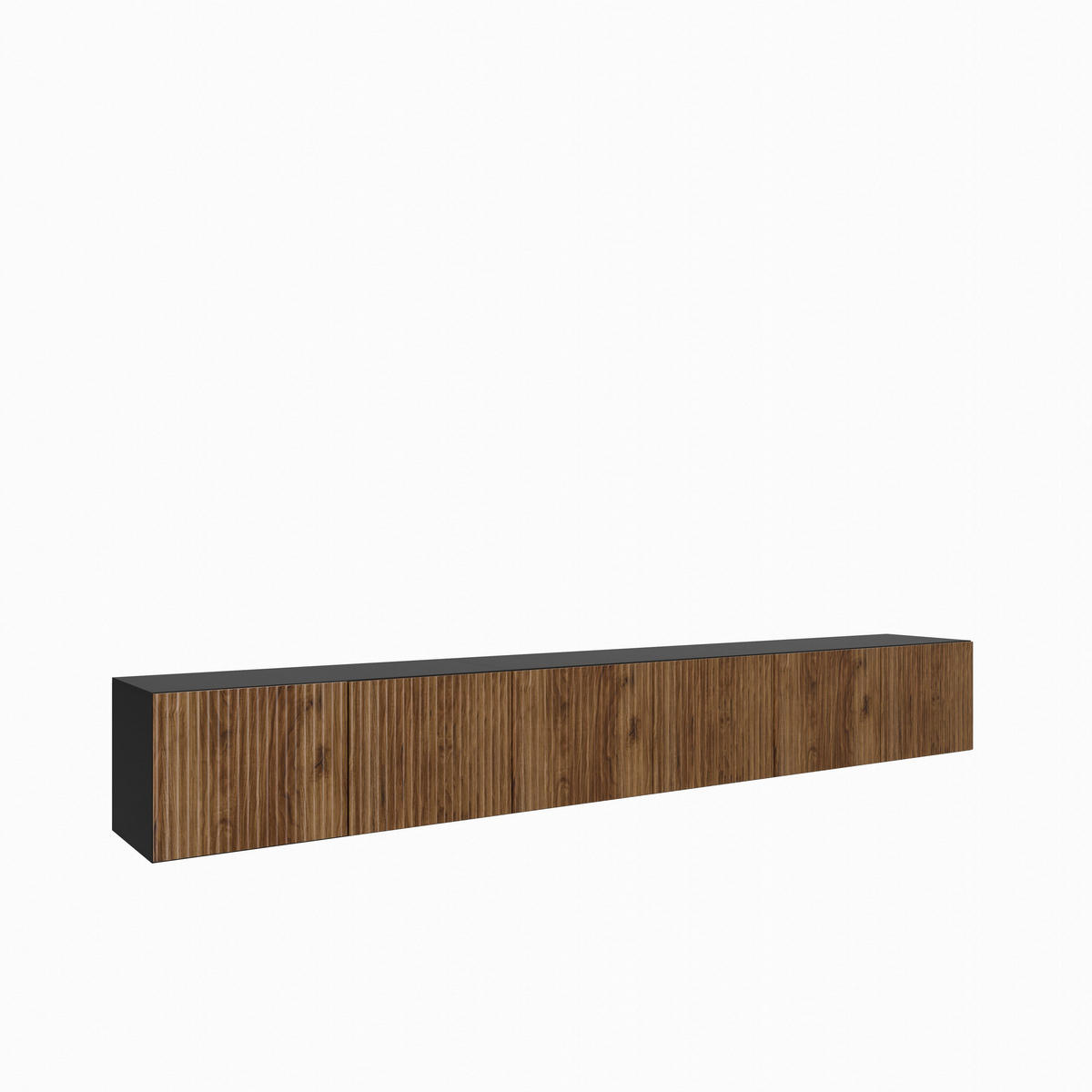 LOWBOARD VAREN 300/41/40 cm, Hängender TV-Schrank Schwarz / Eichefarben - Eichefarben/Schwarz, Holzwerkstoff (300/41/40cm) - MASSENO