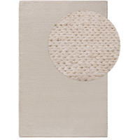 WOLLTEPPICH Uno Cream 80x150 cm - Creme, Textil (80/150cm) - benuta Pure