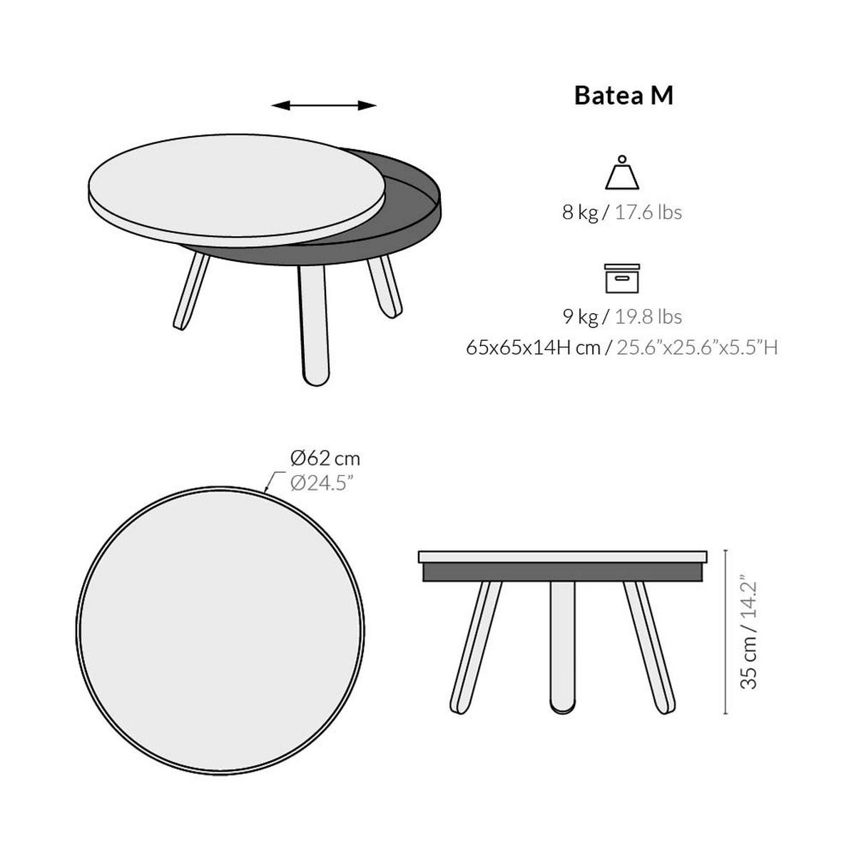 COUCHTISCH Batea M mit Stauraum - Grau, Holz (62/62/35cm) - Woodendot