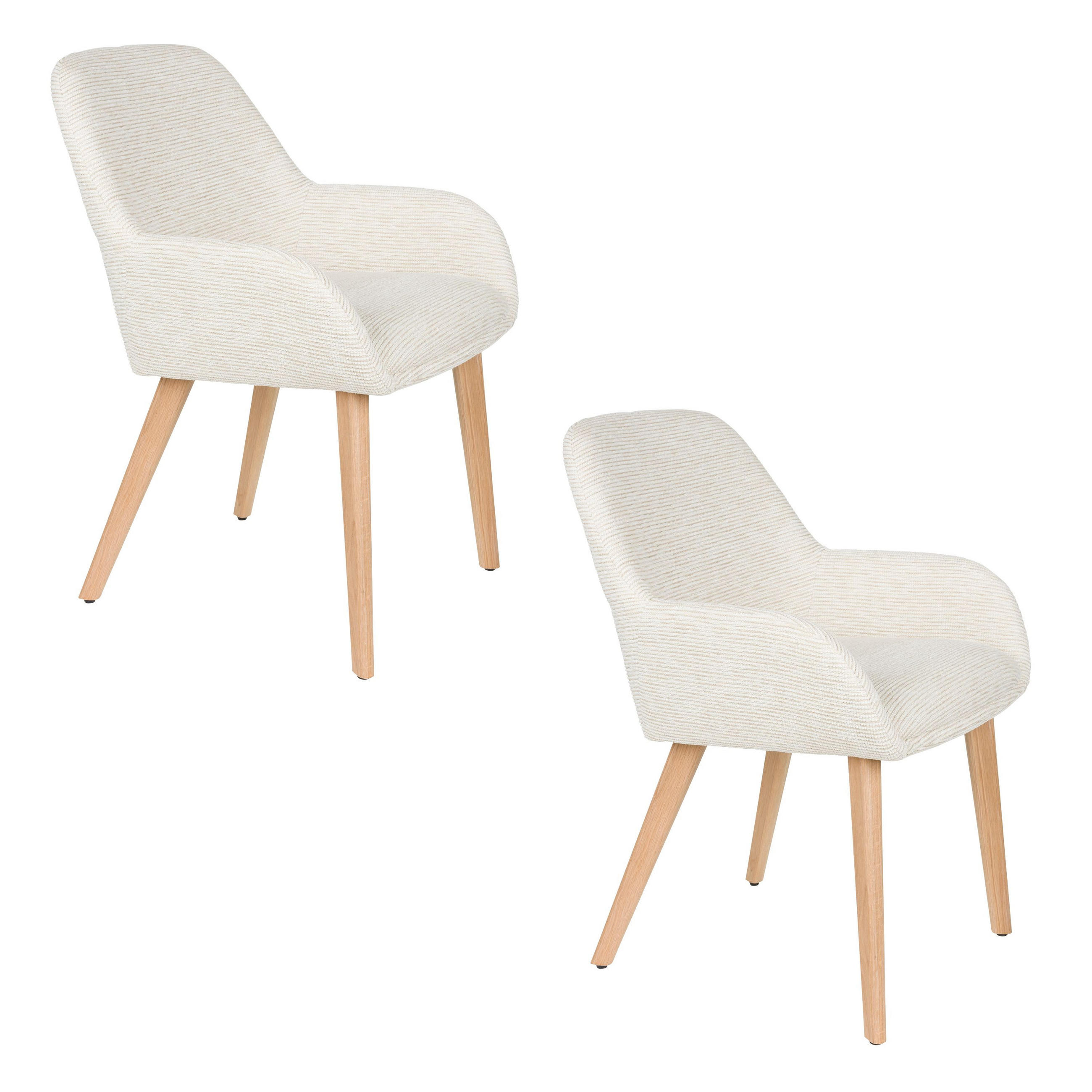 ESSZIMMERSTUHL Lionel Creme/ Weiß - 2 er Set - Creme/Weiß, Kunststoff (59/82.5/59cm) - Housecraft Living