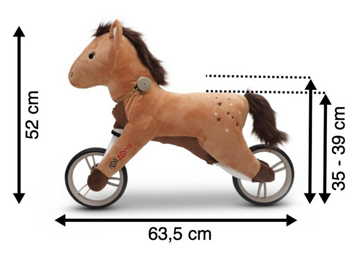 LAUFRAD Balance Pferd - Braun, Kunststoff (63/15/52cm) - TPFLiving
