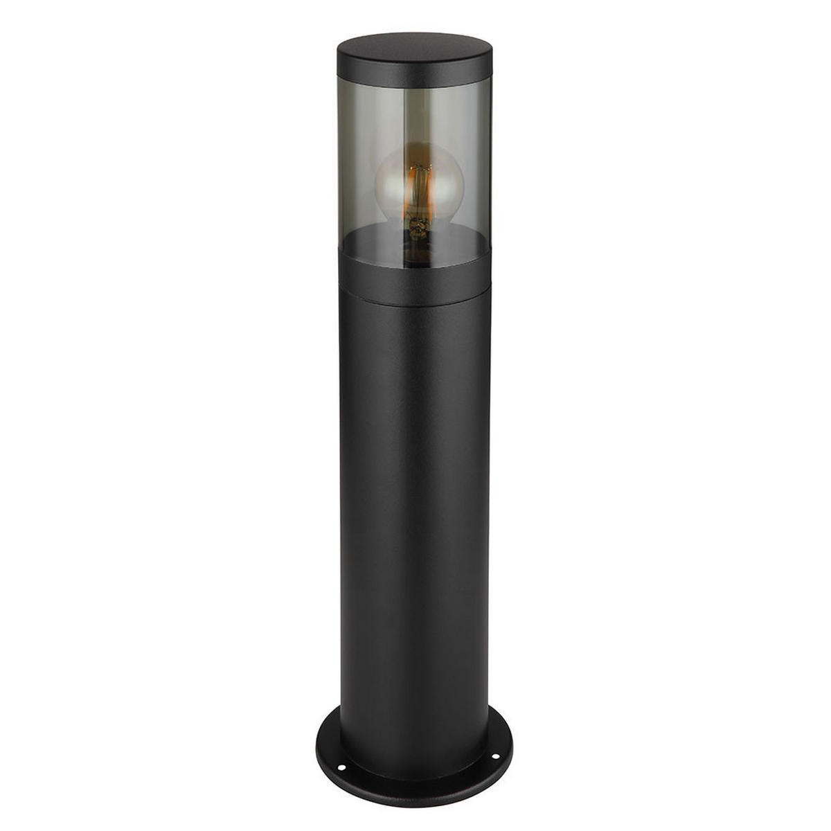 LED AUSSENLEUCHTE XELOO Edelstahl Schwarz - Schwarz, Metall (14/14/50cm) - Globo Lighting