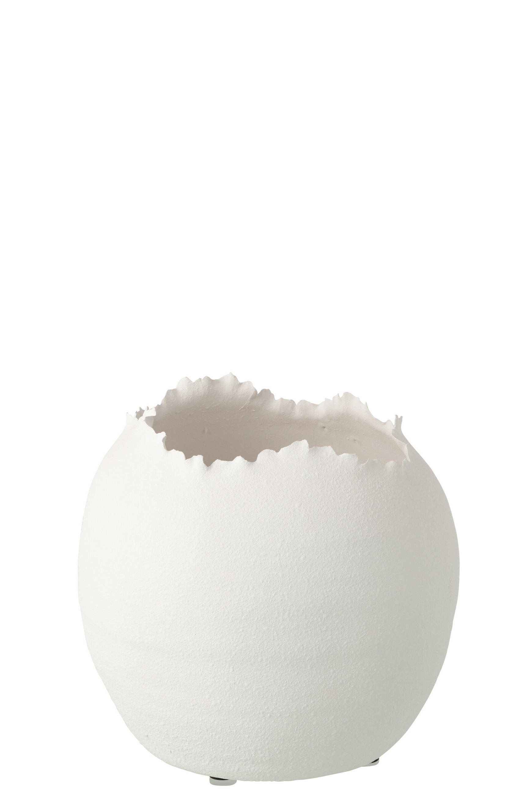 BLUMENTOPF UNREGELMÄßIG Weiß - Weiß, Keramik (29/26cm) - J-Line