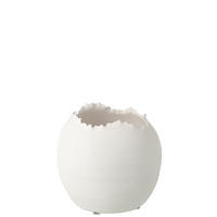 BLUMENTOPF UNREGELMÄßIG Weiß - Weiß, Keramik (29/26cm) - J-Line