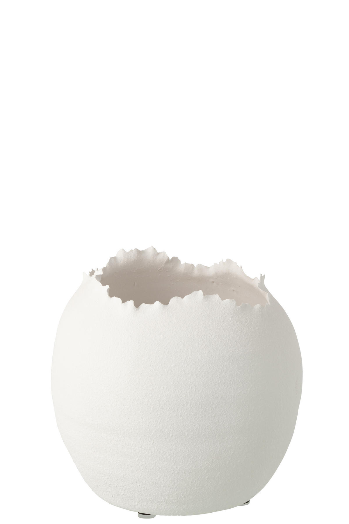 BLUMENTOPF UNREGELMÄßIG Weiß - Weiß, Keramik (29/26cm) - J-Line