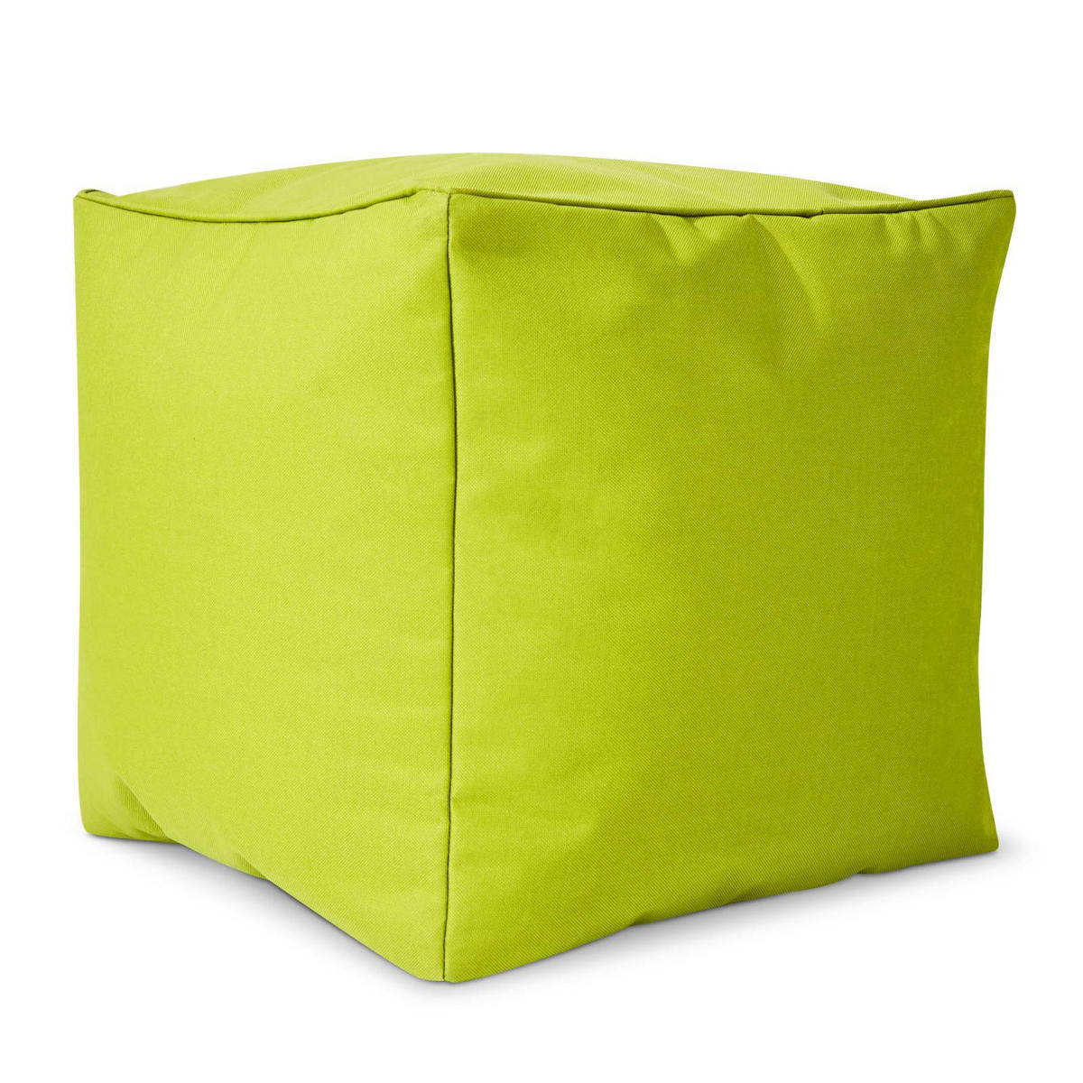 SITZSACK-HOCKER Pouf "Cube" 40x40x40cm - Hellgrün, Textil (40/40/40cm) - Green Bean