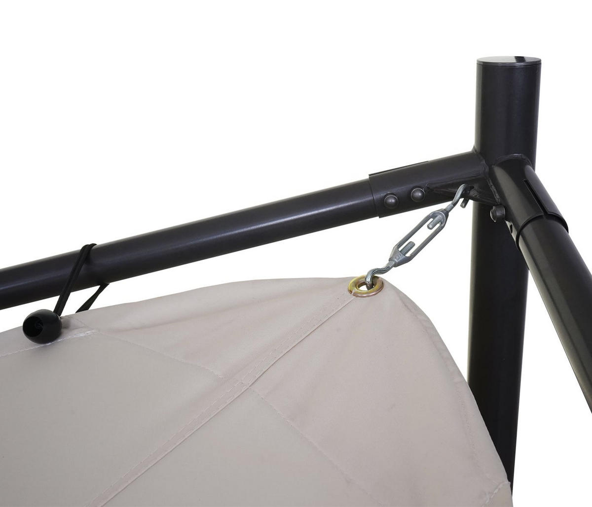PERGOLA Gestell 292x411x411cm Schwarz - Schwarz, Metall (411/292/411cm) - BERLINLODGE