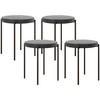 4ER-SET Esszimmerhocker Esszimmerstühle Küchenstuhl modern Polyester Metall Grau - Grau, Kunststoff/Metall (41.5/46/41.5cm) - HOMCOM