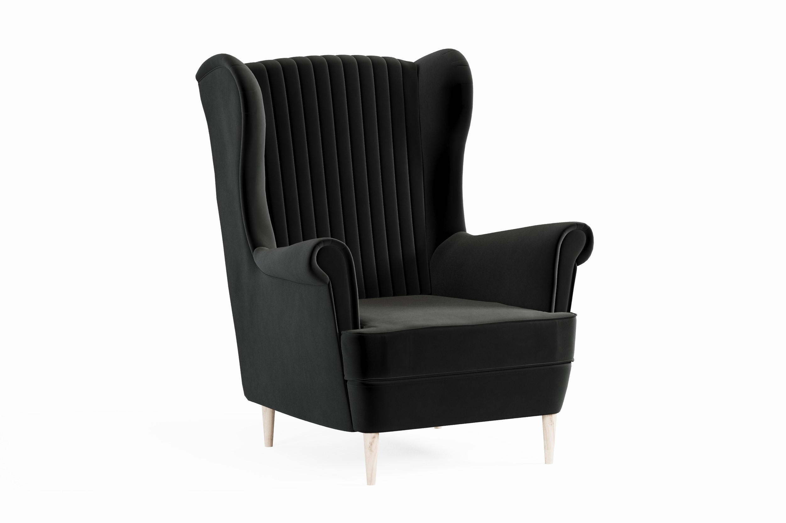 OHRENSESSEL - Sessel Comfy - Schwarz - Schwarz, Holzwerkstoff (83/103/95cm) - Möblo