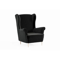 OHRENSESSEL - Sessel Comfy - Schwarz - Schwarz, Holzwerkstoff (83/103/95cm) - Möblo