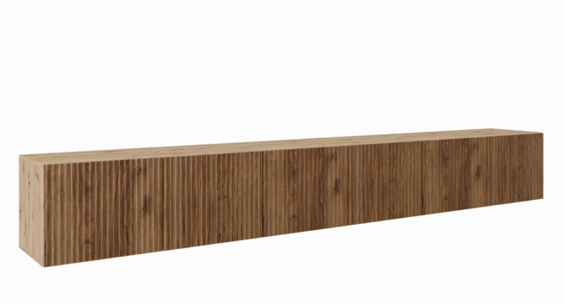 TV-LOWBOARD Artisan+Catania Eiche Geriffelt Geschlossen 300 cm - Braun, Holzwerkstoff (300/41/40cm) - Sepro Meble