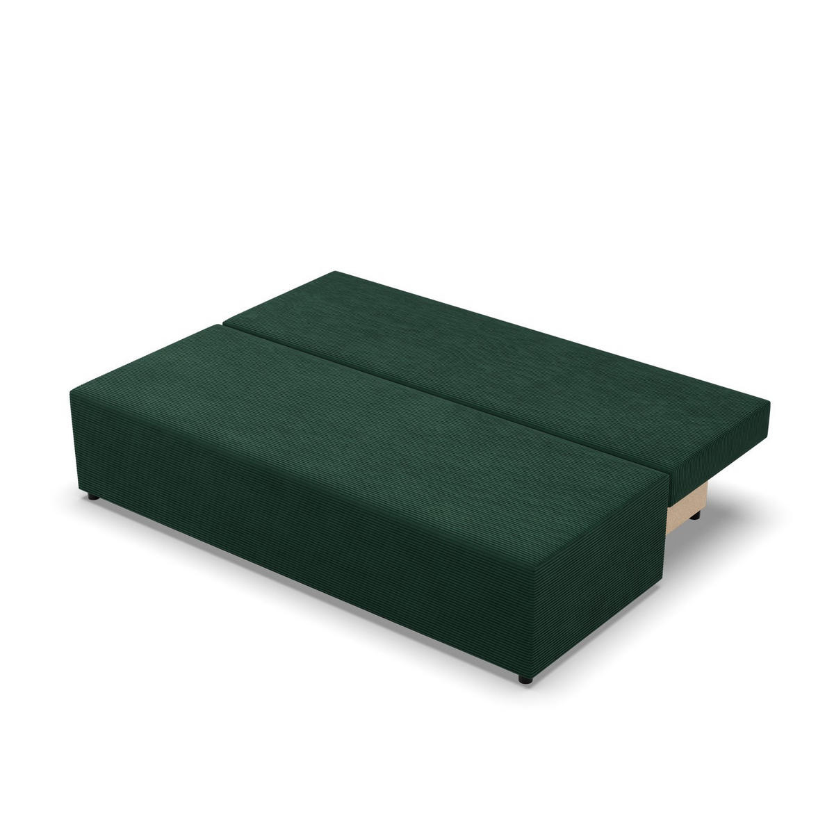 SOFA 3-SITZER MIT SCHLAFFUNKTION FERMO Dunkelgrün - Dunkelgrün, Textil (92/95/191cm) - Mebligo