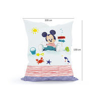 KINDER-SITZSACK - Mickey Mouse - Blau/Rot, Textil (100/25/135cm) - Green Bean