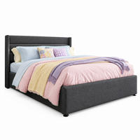 POLSTERBETT 140/200 mit Bettkasten und hydraulischer Funktion in Grau - Grau, Holzwerkstoff/Textil (140/200cm) - EVRYAE