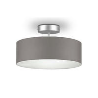DECKENLAMPE Ø30cm, Lampenschirm Stoff Braun-Grau - Grau, Textil (30/30/16cm) - meineWunschleuchte
