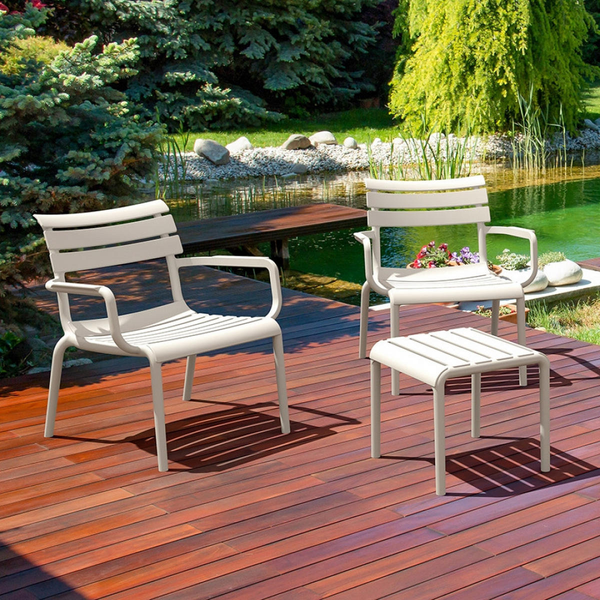 GARTEN-LOUNGETISCH Mol 42x41x40 cm - Taupe, Kunststoff (41/42/40cm) - AlterEgo