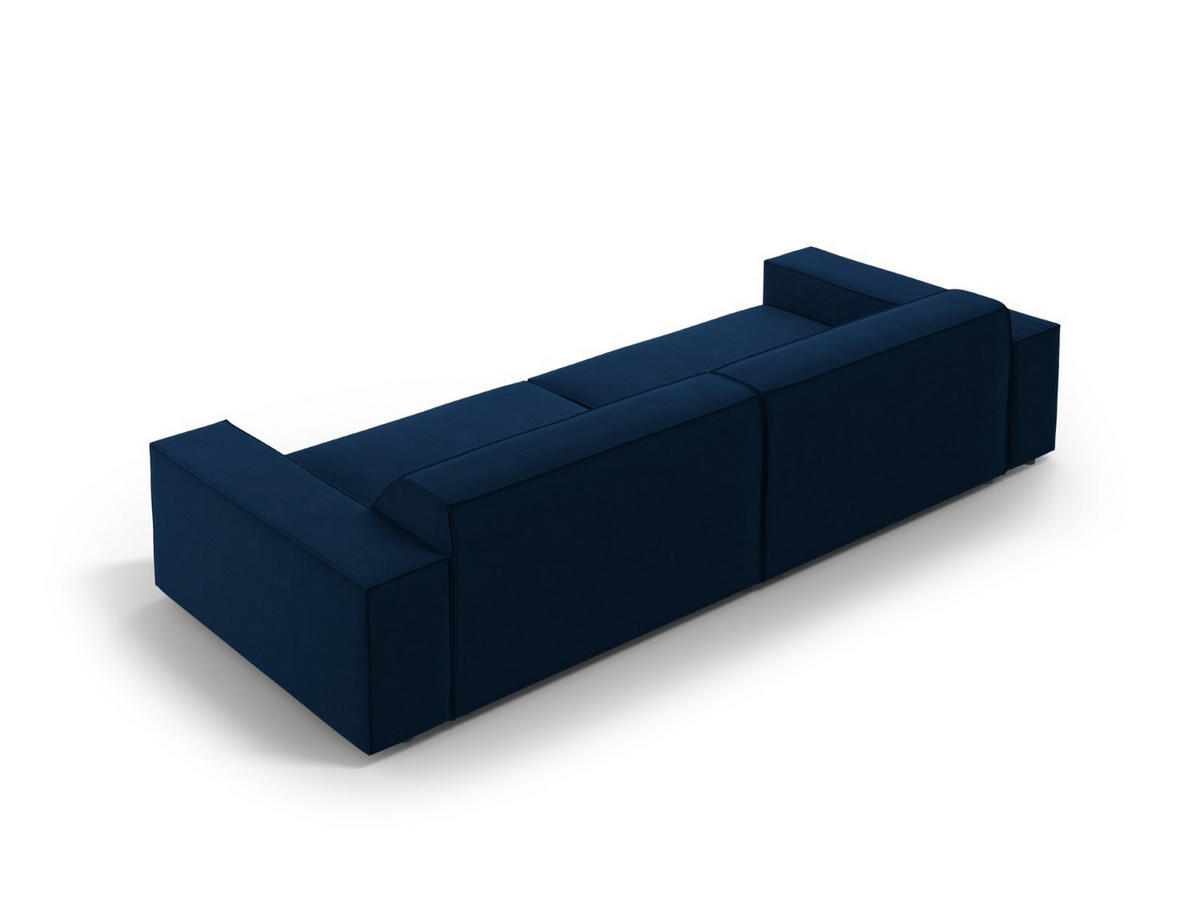 SOFA Jodie aus Samt königsblau 3 Sitzplätze - Blau, Textil (102/70/204cm) - Micadoni