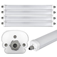 LED DECKENLEUCHTE Weiß Kunststoff 4er Set - Weiß, Kunststoff (120/8.6/7cm)