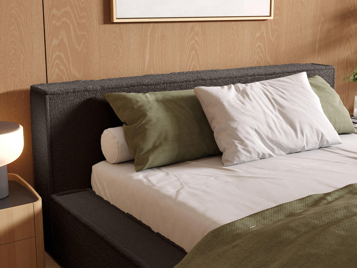 POLSTERBETT Menfi 120x200 cm, Braun - Braun, Textil (120/200cm) - Fedve