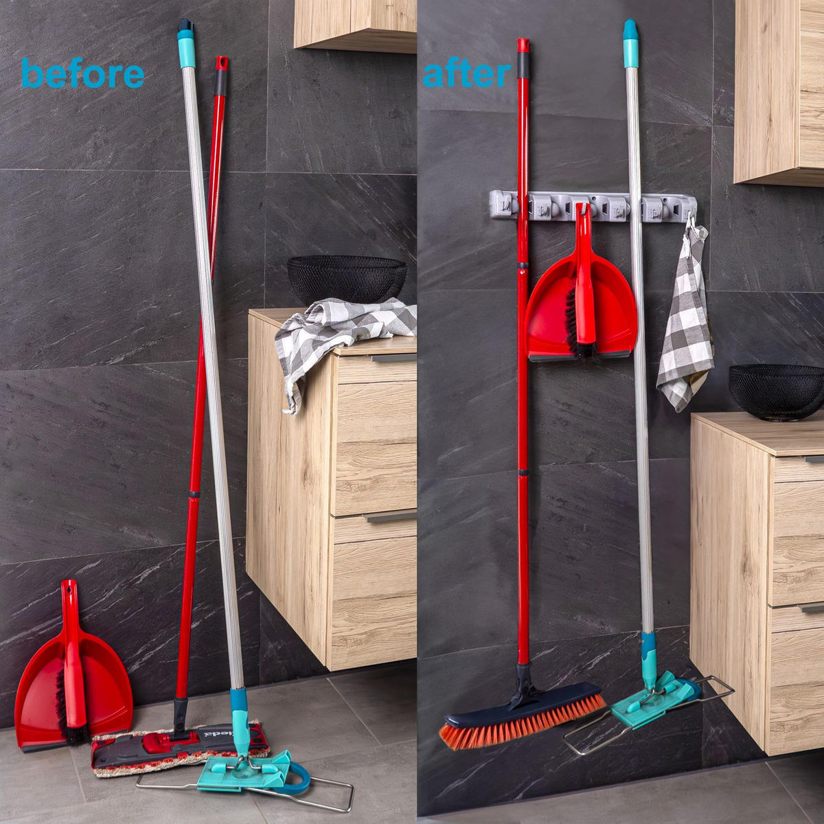 GERÄTEHALTER - Grau, Kunststoff (11.5/6.5/42.5cm) - Intirilife