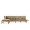LOUNGESOFA ATREDA links - Beige, Holz/Textil (315/80/150cm) - KONSIMO®