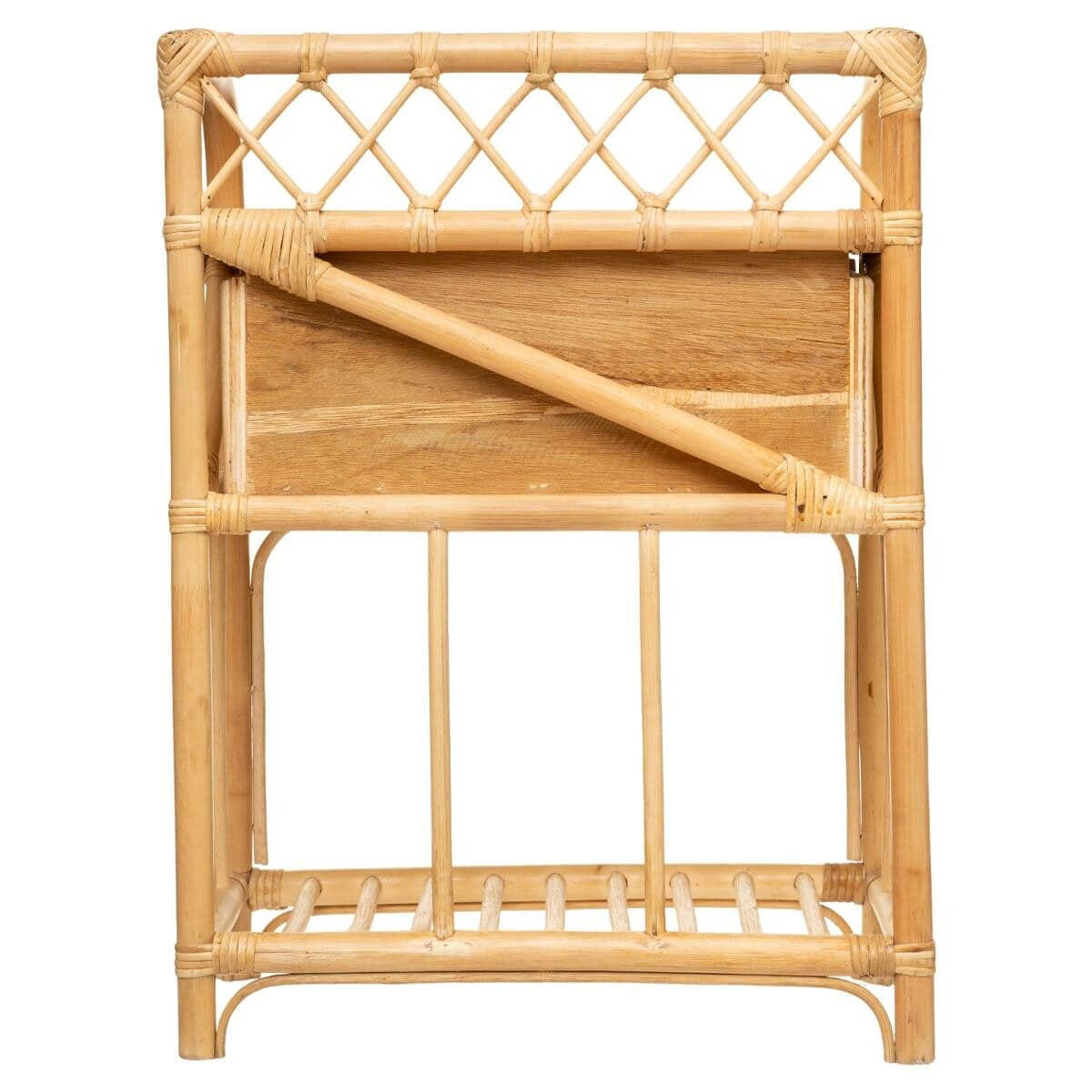RATTANTISCH für Schlafzimmer Aoni 40/30/60 cm - Beige, Naturmaterialien (30/60/40cm) - Atmosphera Createur d´interieur
