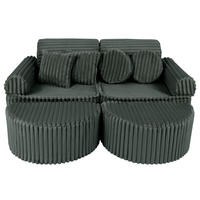 KINDERSOFA, Pocket Max, Waldgrün - Dunkelgrün, Textil (120/25/60cm) - MeowBaby