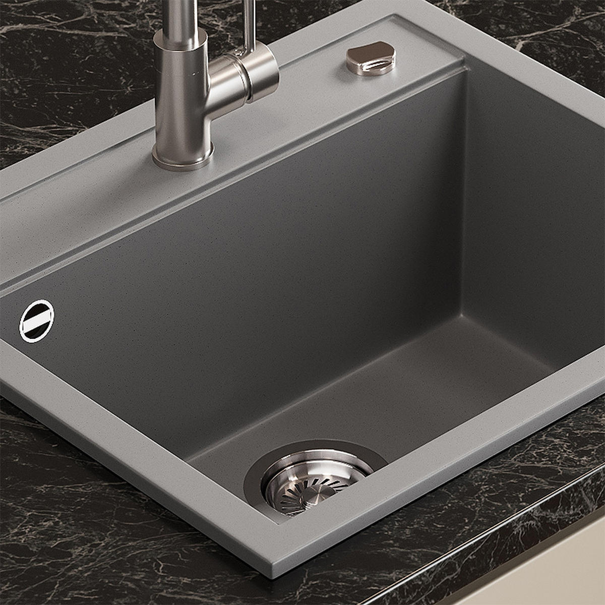 UMYVADLO Paris Šedá 57 x 51 cm - šedá, keramika (57/20/51cm) - Bergstroem