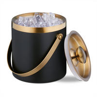 EISEIMER Schwarz Edelstahl doppelwandig mit Deckel 1,5 l - Schwarz, Kunststoff/Metall (15/17cm) - Relaxdays