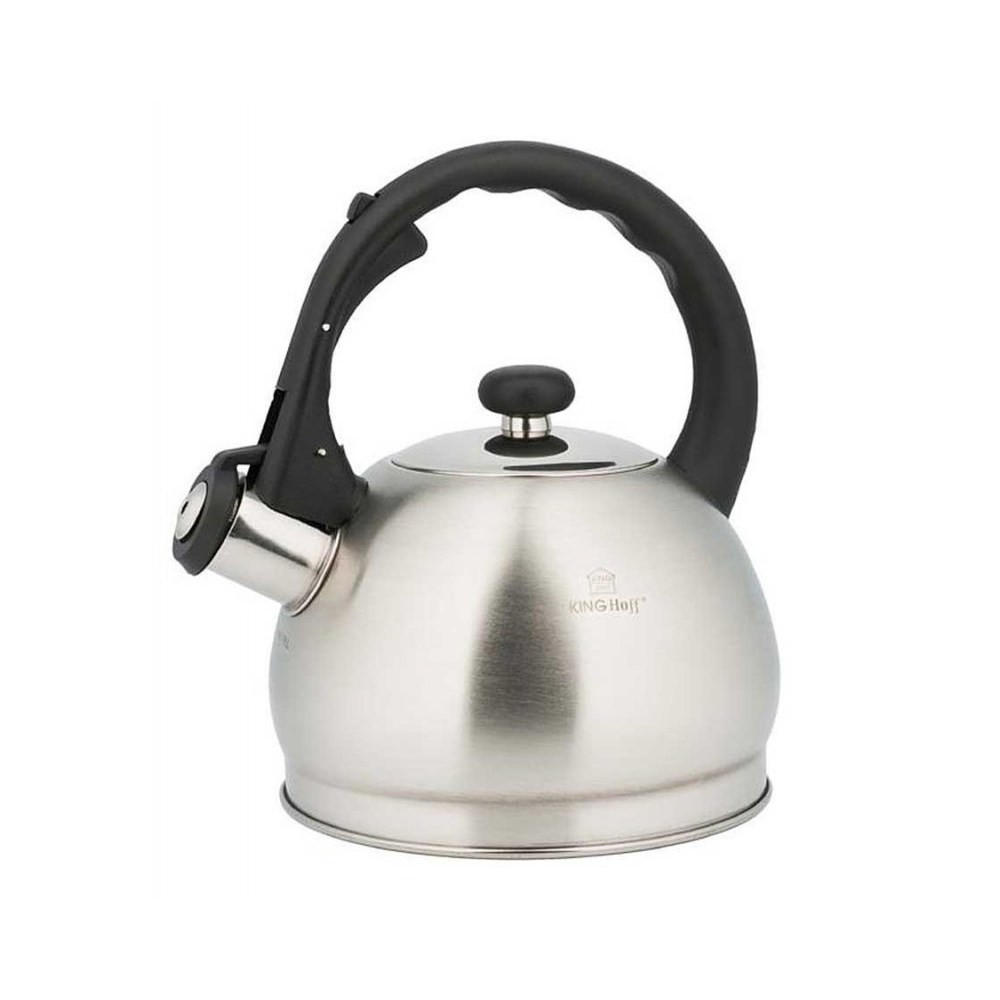 WASSERKESSEL mit Pfeife 1,8l 7741 - Silberfarben, Metall (16.5cm) - Kinghoff 
