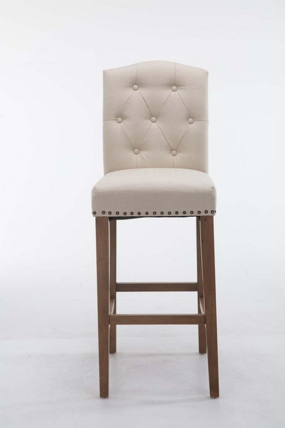 BARHOCKER Stoff creme - Creme/Naturfarben, Holz/Textil (42/113/57cm) - CLP