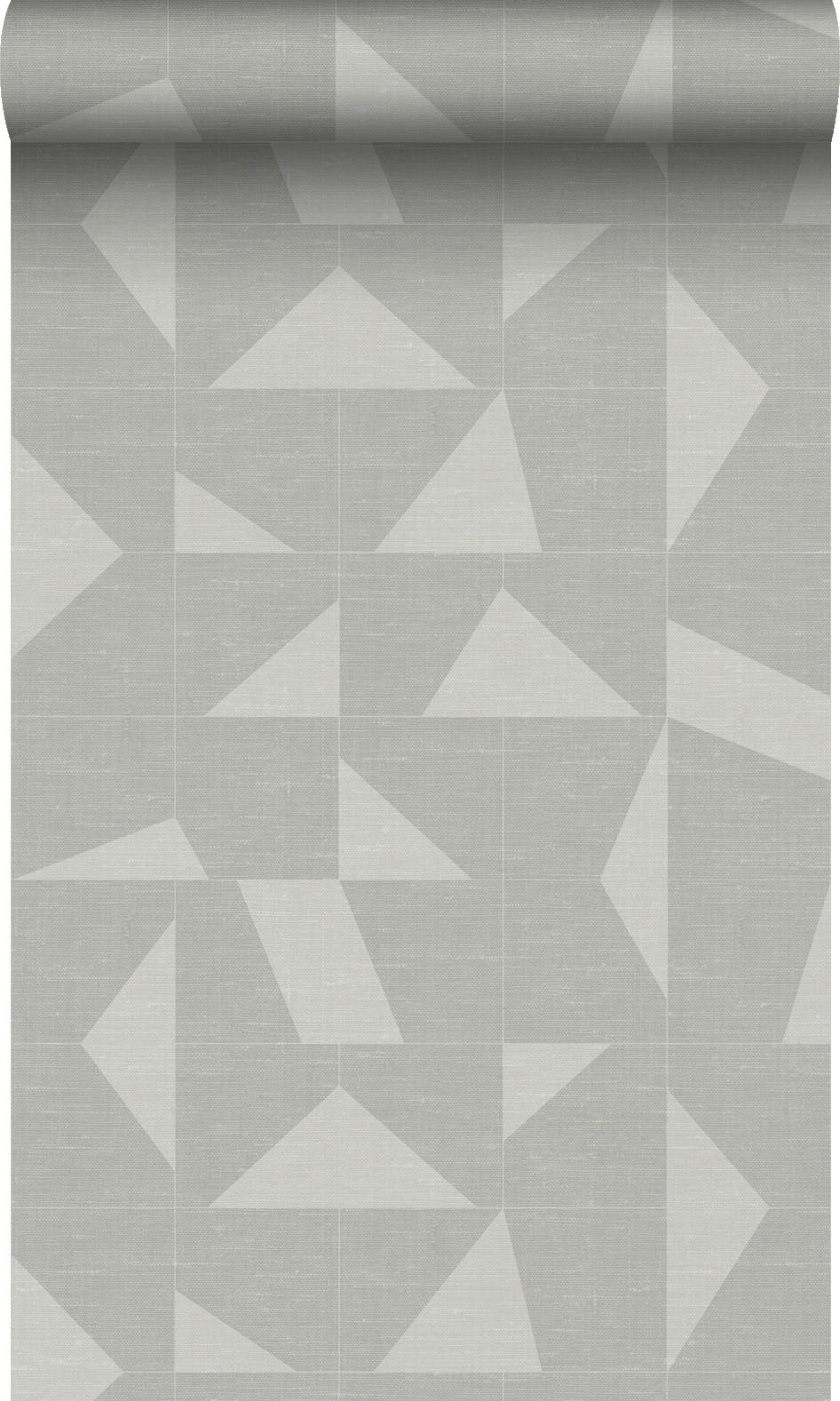 TAPETE grafisches Muster in Gewebeoptik 53 cm x 10.05 m - Grau, Papier (53/1000cm) - Origin Wallcoverings