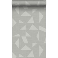 TAPETE grafisches Muster in Gewebeoptik 53 cm x 10.05 m - Grau, Papier (53/1000cm) - Origin Wallcoverings