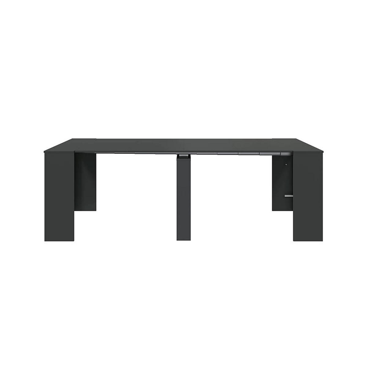 TISCH Ausziehbar Anthrazit 51/90/78 cm - Schwarz, Holzwerkstoff (90/78/51cm) - DMORA