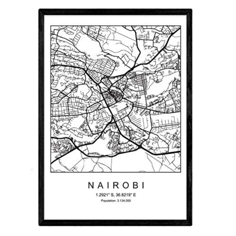 POSTER Nairobi Nordischen Stil A3 Rahmenlos - Klar, Papier (29.7/5/42cm) - Nacnic