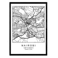 POSTER Nairobi Nordischen Stil A3 Rahmenlos - Klar, Papier (29.7/5/42cm) - Nacnic