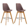 BARHOCKER 2er Set Gikar Stoff Braun - Braun, Textil (48/112/56cm) - DELUKE
