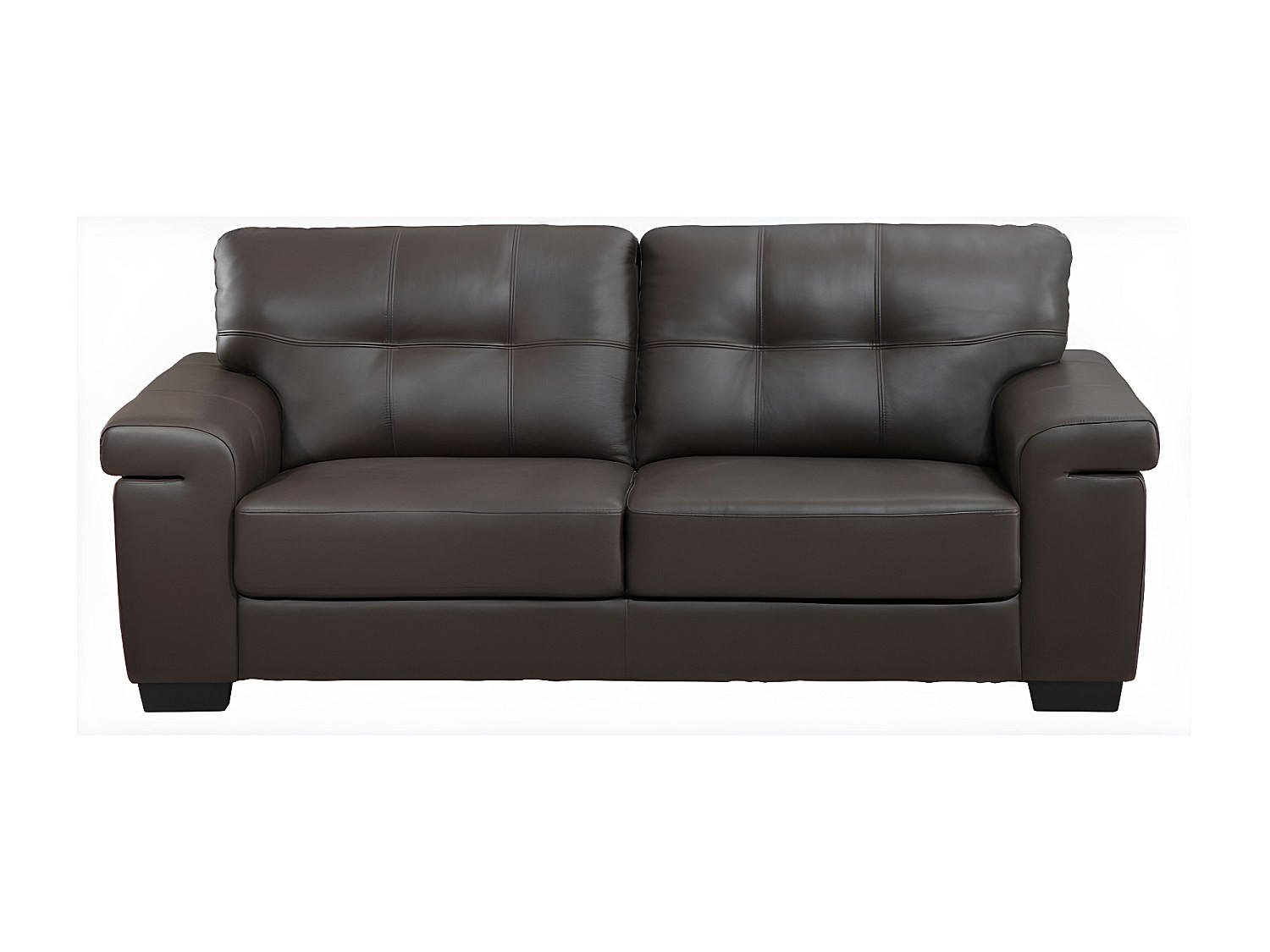 SOFA ohne Schlafmöglichkeit - 3 Personen - Leder - Schokoladenbraun - Braun, Leder (207/89/93cm) - Vente-Unique