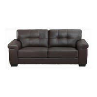 SOFA ohne Schlafmöglichkeit - 3 Personen - Leder - Schokoladenbraun - Braun, Leder (207/89/93cm) - Vente-Unique
