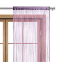 FADENVORHANG lila 245/90 cm Stangendurchzug kürzbar - Lila, Textil (90/245/1cm) - wometo