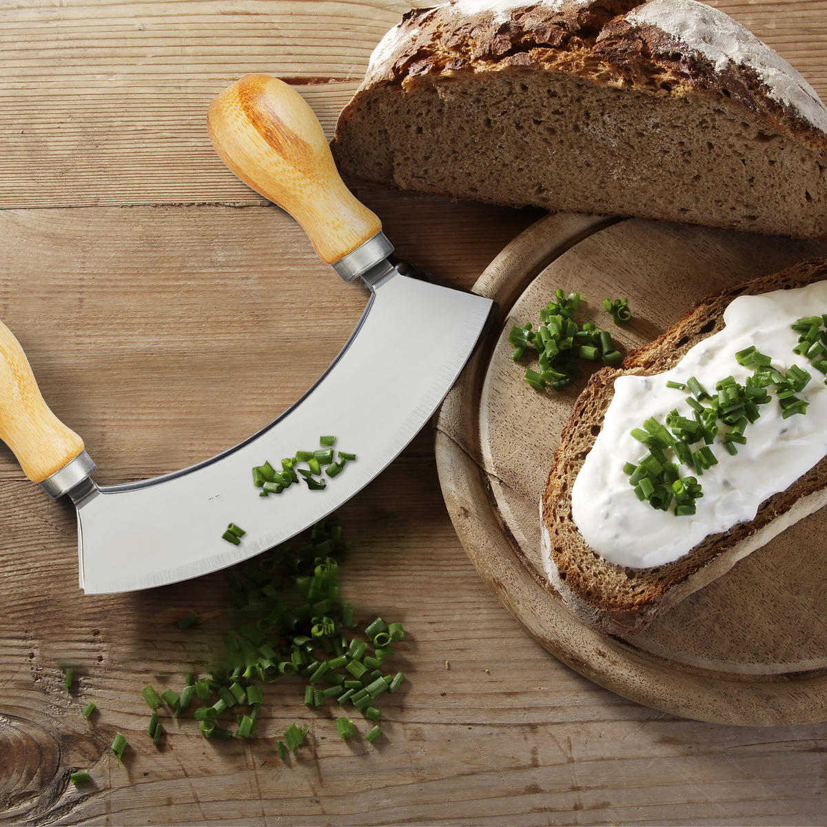 WIEGEMESSER - Hellbraun, Holz/Metall (20cm) - Relaxdays