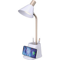 LED-SCHREIBTISCHLAMPE - dimmbar mit Wireless Charging und einstellbarer Farbtemperatur für modernes Arbeiten - Weiß, Kunststoff (17.7/10.2/40.4cm) - Northpoint