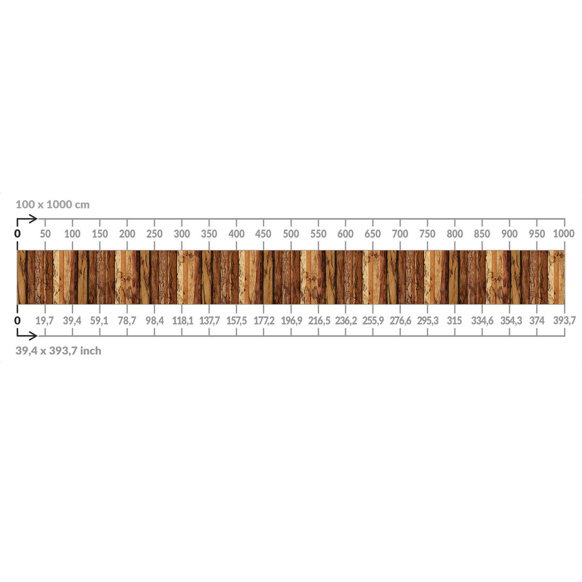 BALKON SICHTSCHUTZ Woody Flamed 100/100 cm - Braun, Kunststoff (100/100cm) - Bilderwelten