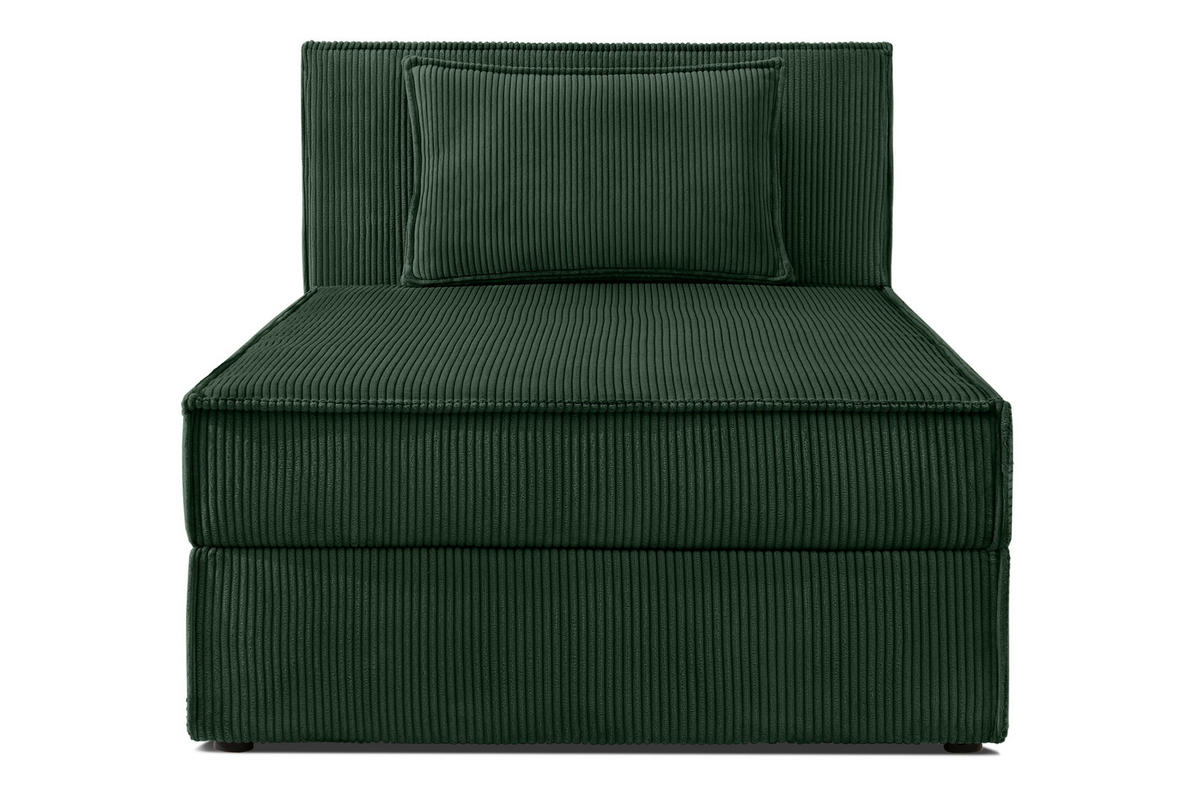 BOXSPRINGBETT ROTI Einzelbett, dunkelgrün - Dunkelgrün/Schwarz, Holz/Holzwerkstoff (100/200cm) - KONSIMO®