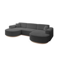 WOHNLANDSCHAFT MARI-U1-v1 - 303x171x83 cm Grau Bouclé - Grau, Holzwerkstoff/Textil (303/83/171cm) - ALTDECOR